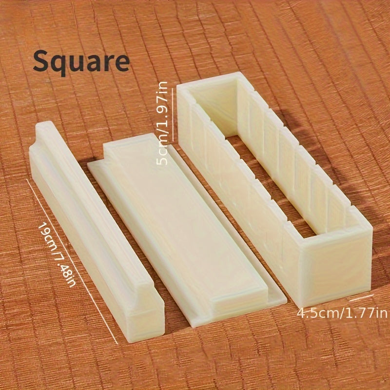 Multi-Shape Sushi Mold Set for Making Rice and Vegetable Rolls