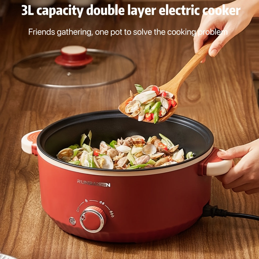 23.88cm Elektrik pishirish qozoni, yopishmaydigan dizayn, tez qizdirish, ko‘p funksiyali