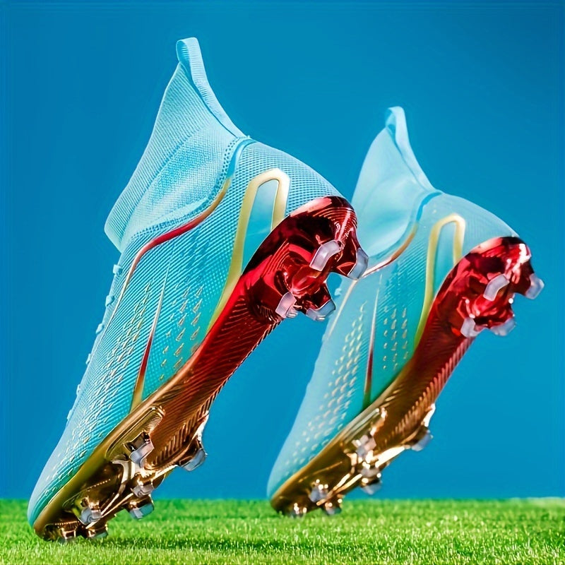 Men's Soccer Cleats Fabric Upper TPU Sole All-Season Athletic Footwear