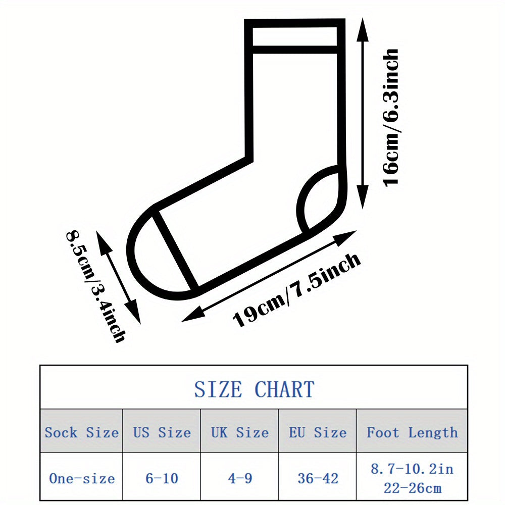 Men's Thermal Winter Socks 5 Pairs Breathable Wool Blend Ribbed Cuffs Outdoor