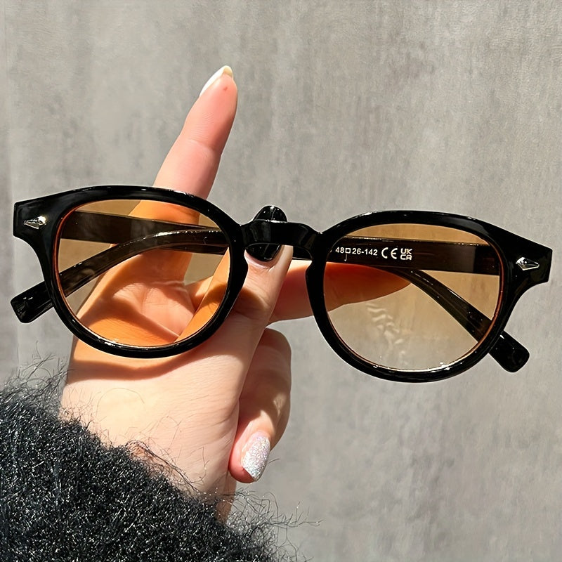 Mushukko'z moda ko'zoynaklari retro tortoiseshell anti-chiroyli dumaloq ramka kichik rang-barang linzalar partiyalar uchun