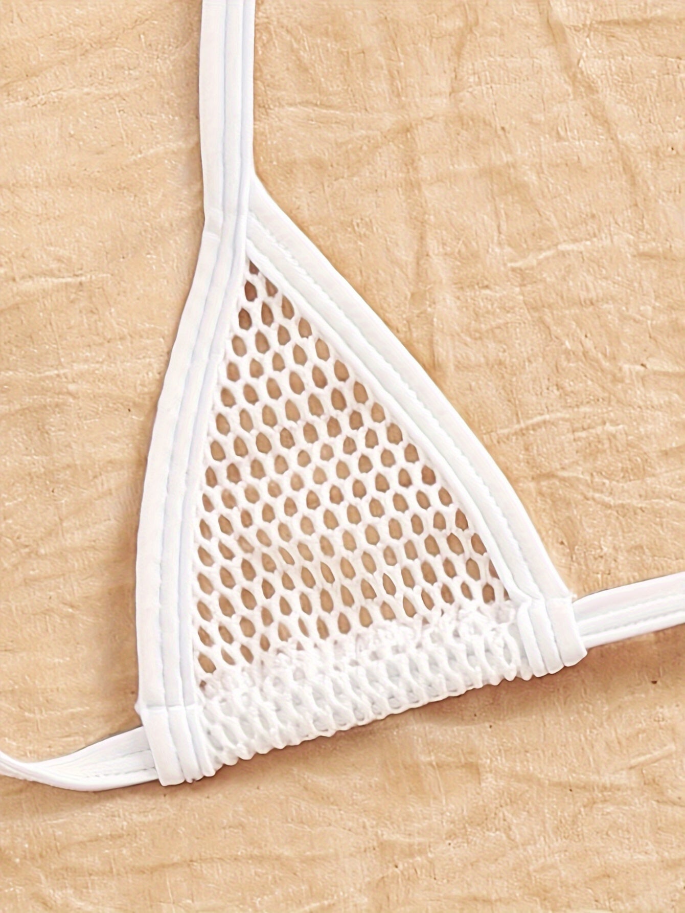 Women’s Mesh Triangle Lingerie Set Polyester Spandex Bra and Panty