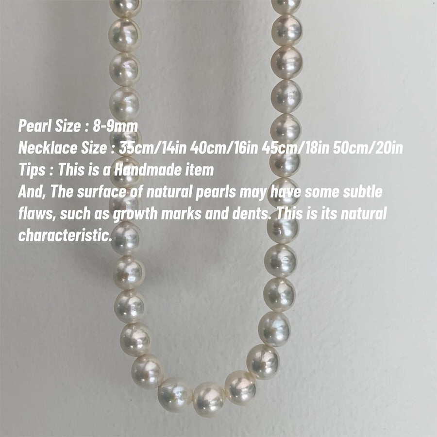 8-9mm Natural Freshwater Pearl Necklace for Women Elegant Jewelry for Weddings and Special Occasions