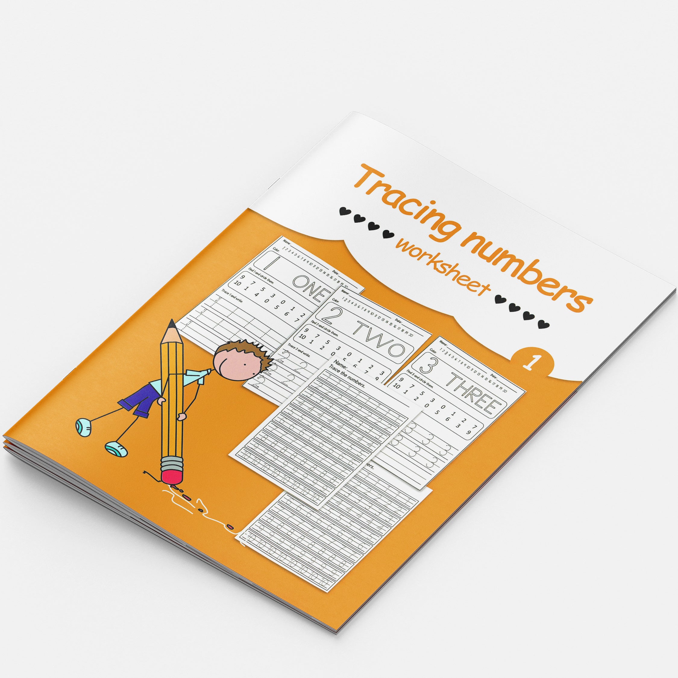 Детская книга для раскрашивания и практики чисел для обучения счету и цветам