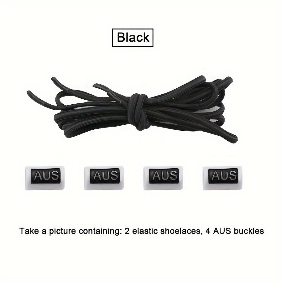 Kids Elastic No-Tie Shoelaces with Alloy Buckle for Easy Slip-On