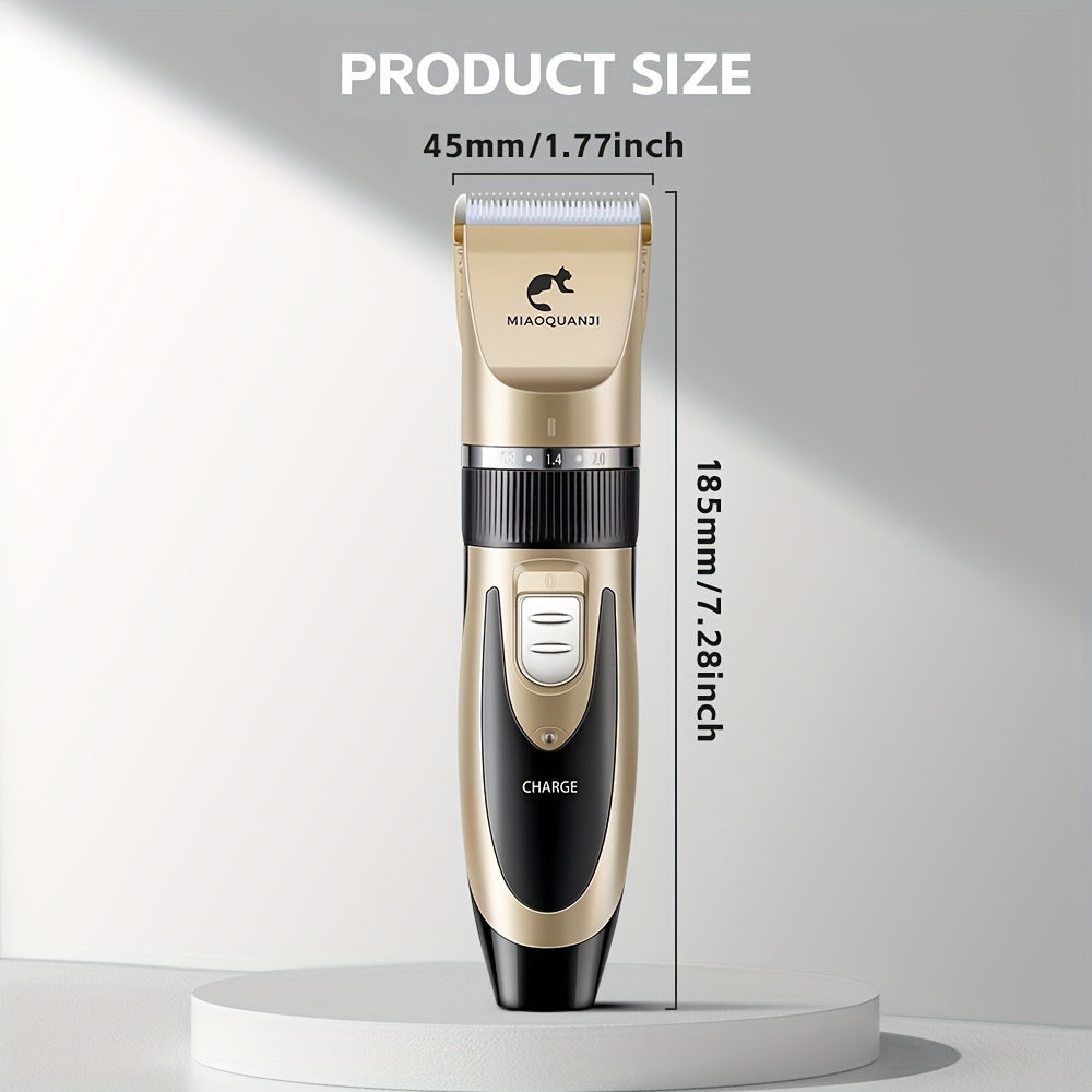 Rechargeable Pet Grooming Kit for Dogs and Cats Low Noise Clippers with Attachments LCD Display