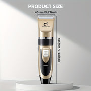 Rechargeable Pet Grooming Kit for Dogs and Cats Low Noise Clippers with Attachments LCD Display
