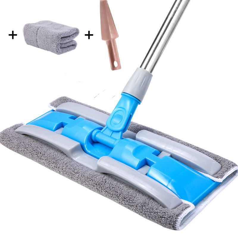 Hands-Free Flat Mop with Washable Microfiber Pads for Hardwood Tile Laminate Floors