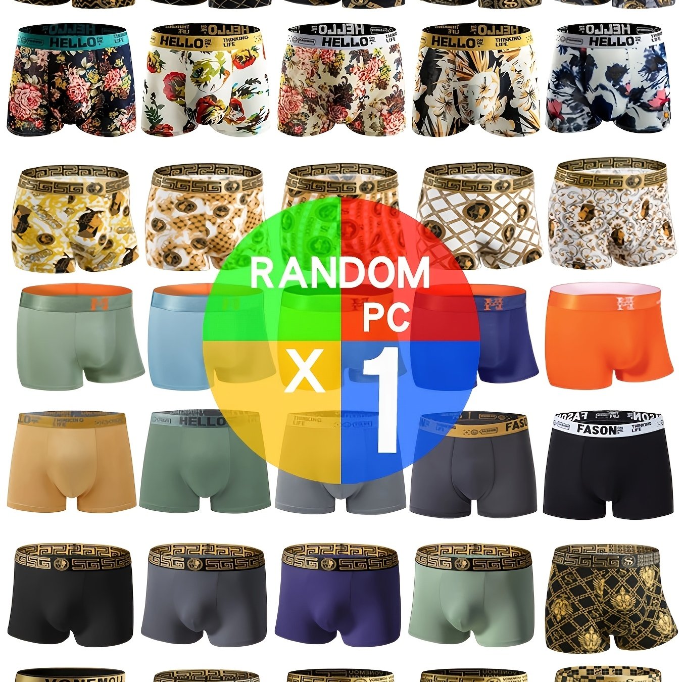 Men's Black and Gold Full-Print Boxer Shorts with Eagle Wings Crowns Chains Coins Moisture-Wicking Quick-Drying Set of 1 5 or 10