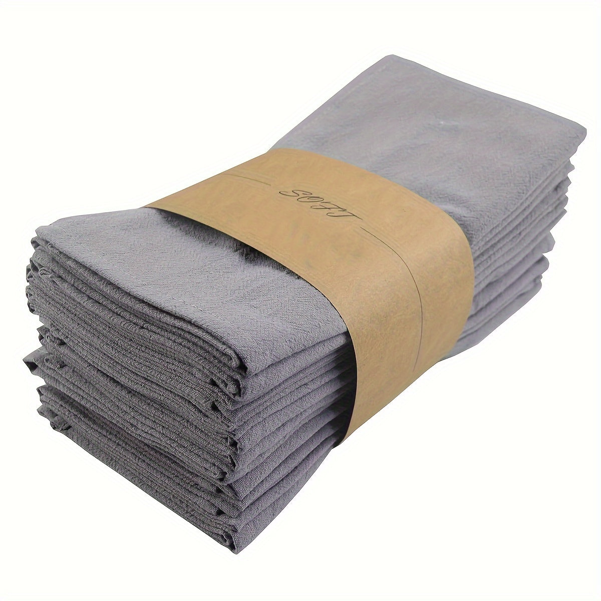 Set of 6 Solid Color Washable Cloth Dinner Napkins 40x40 cm for Parties Weddings