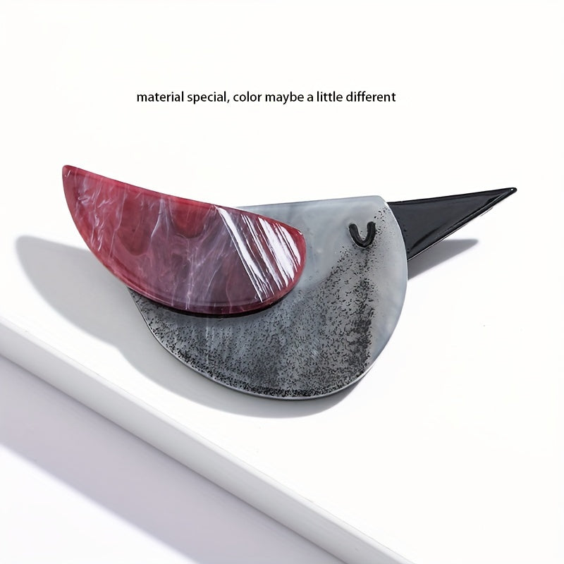 Broches de ave de acrílico, alfileres de solapa, accesorio de moda, lindo estilo punk