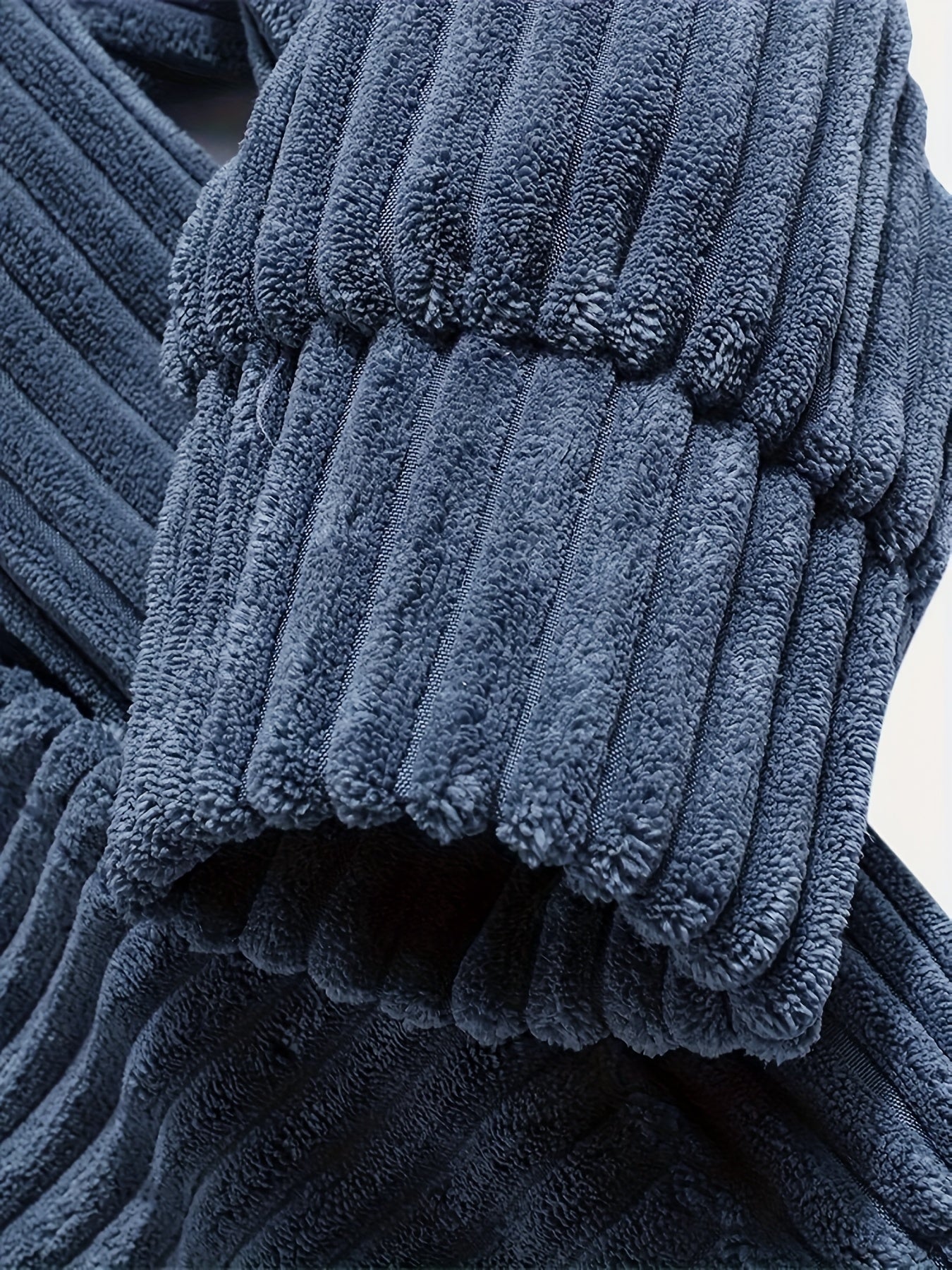 Plus Size Men's Oversized Solid Textured Hoodie for Autumn Winter