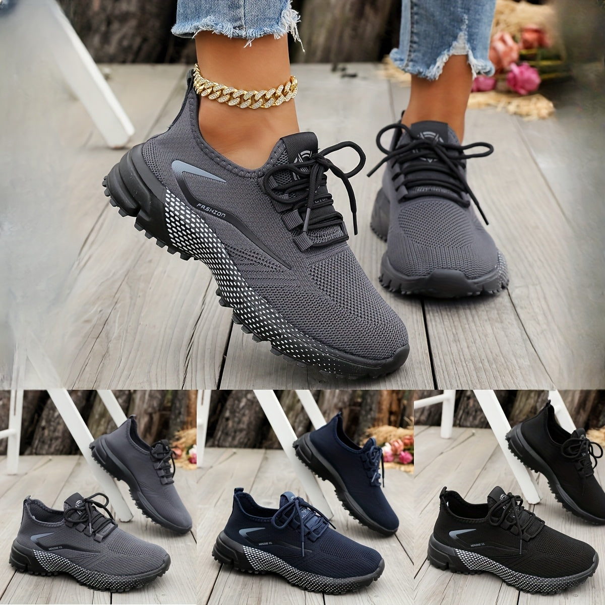 Women's Casual Sports Shoes Lightweight Anti-slip Sneakers for Hiking