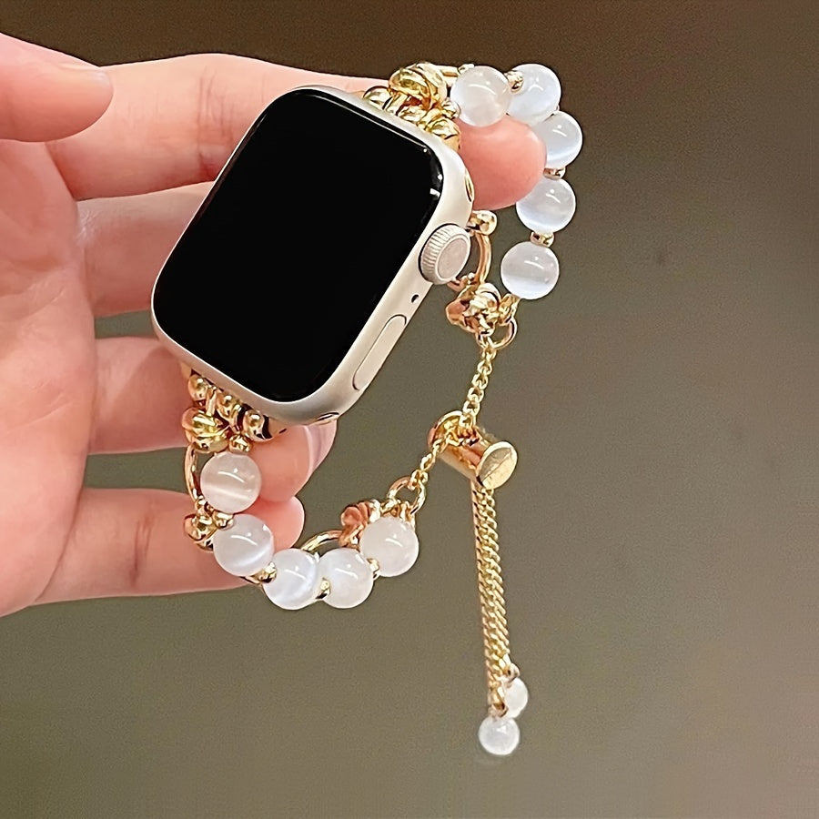 Apple Watch Ultra SE Series Strap with Cat's Eye Stone Adjustable Fit Compatible with Series 1-9