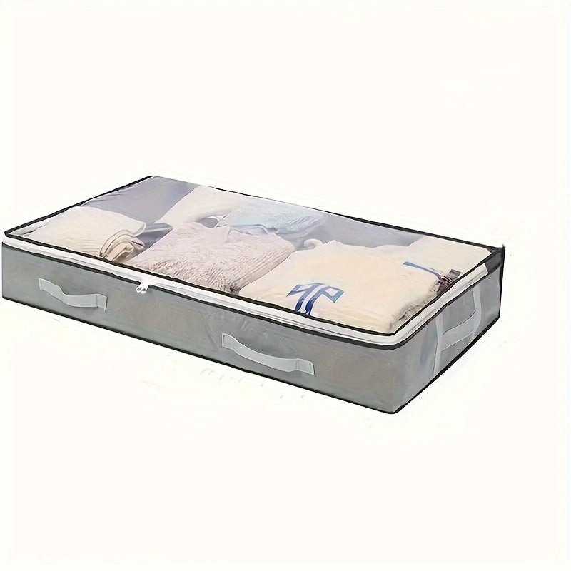 Bolsa de almacenamiento rectangular bajo la cama con asas, gran capacidad para ropa y edredones, organizador de dormitorio