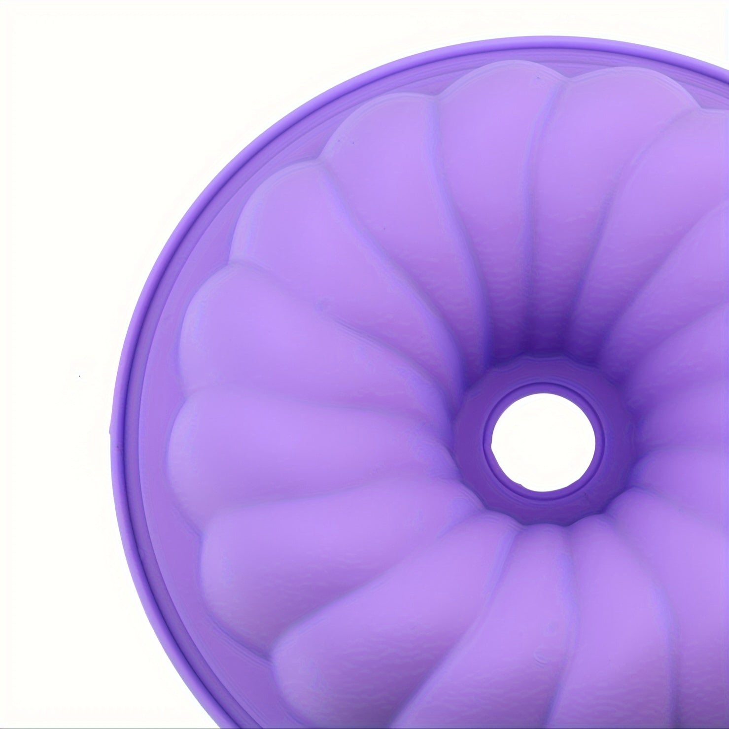 Silicone Bundt Cake Pan 20.32cm Purple Non-Stick Flexible Oven Freezer Safe