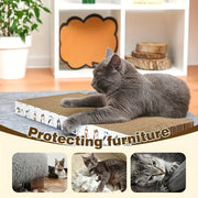 Extra-Large Reversible Corrugated Cardboard Cat Scratch Pad with Non-Slip Base