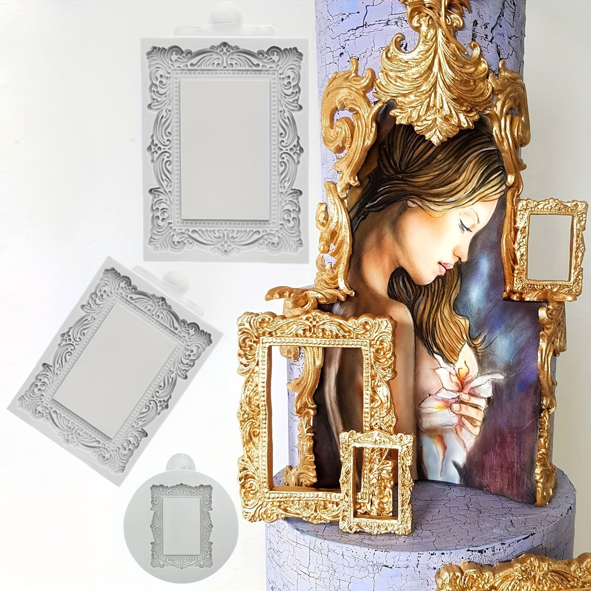 Multi-Functional Silicone Mold for Cake Decoration Non-Toxic Reusable Fondant Chocolate Sugar Art Oven Safe Dishwasher Safe