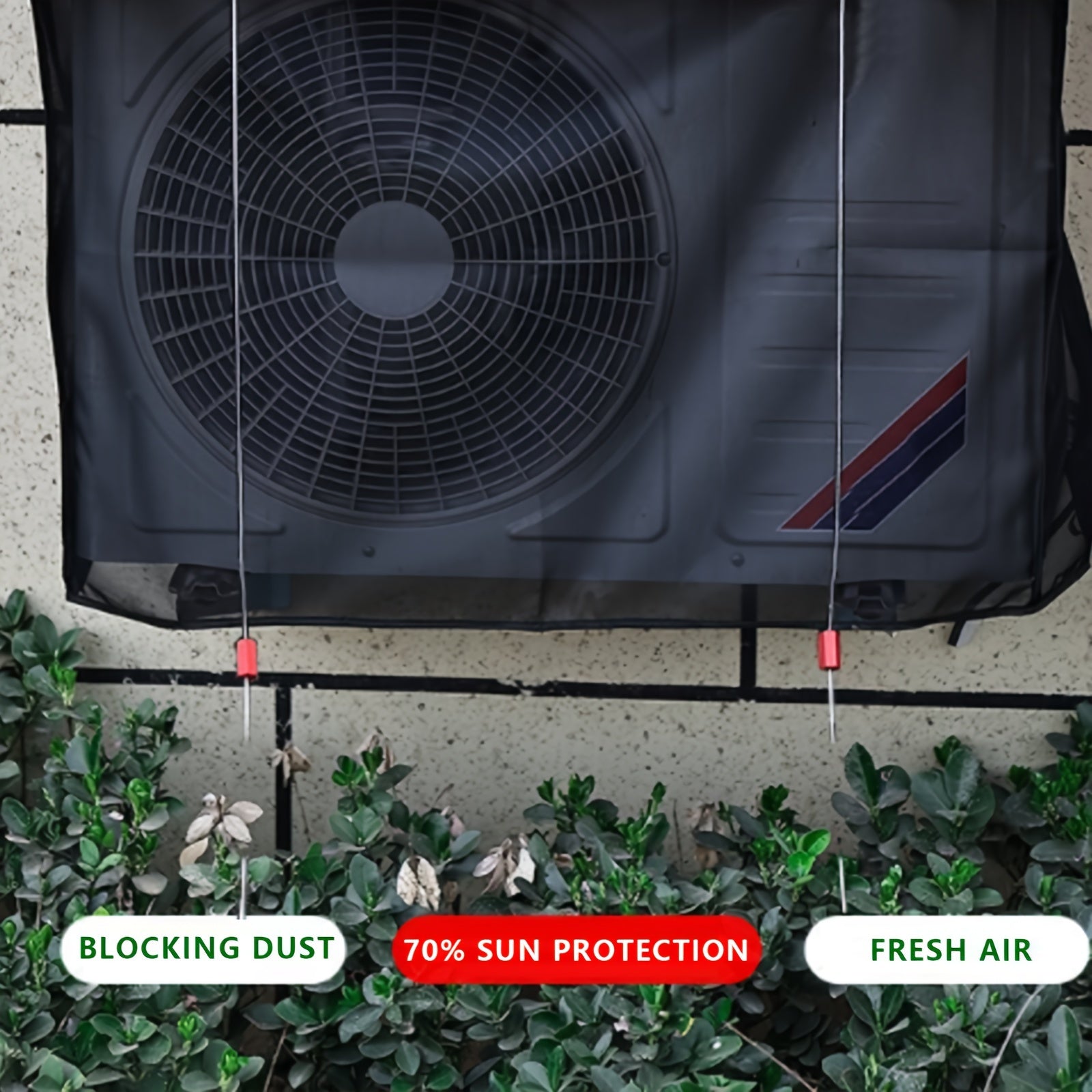 Air Conditioner Cover Waterproof Dustproof for Units Up to 75cm