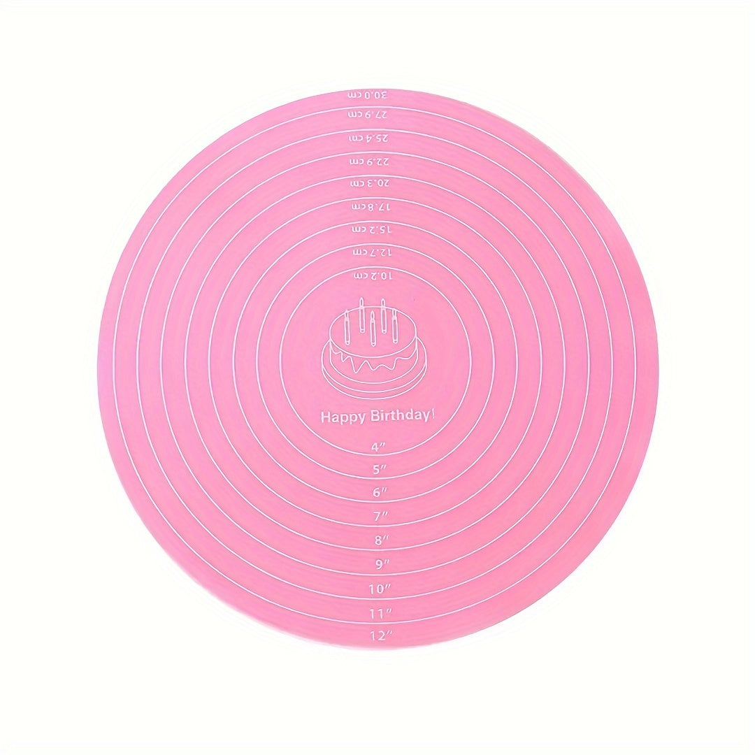 Silicone Pastry Mat Non-Stick Heat-Resistant Baking Mat for Cake Decorating