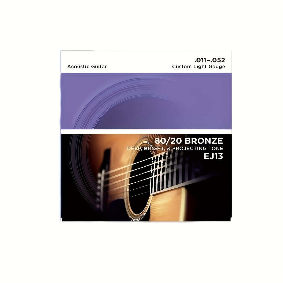 Phosphor Bronze Guitar Strings Yellow Custom Light 11-52 for Acoustic Guitars