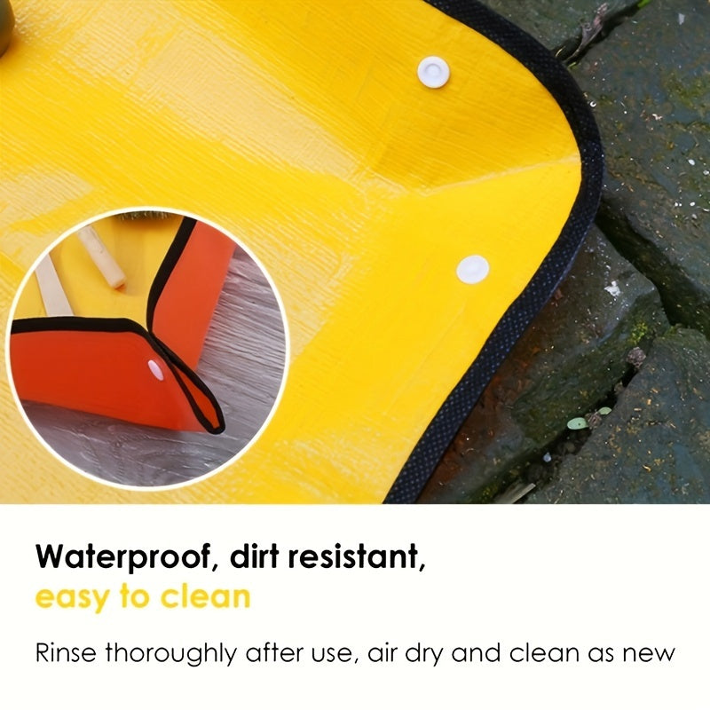 Waterproof Gardening Soil Changing Mat Red Yellow Plastic Easy to Clean for Indoor Outdoor Plant Digging Repotting