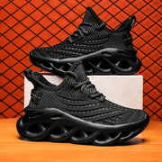 Kids Mesh Sneakers for Running and Tennis Lightweight Breathable Black Low-Top