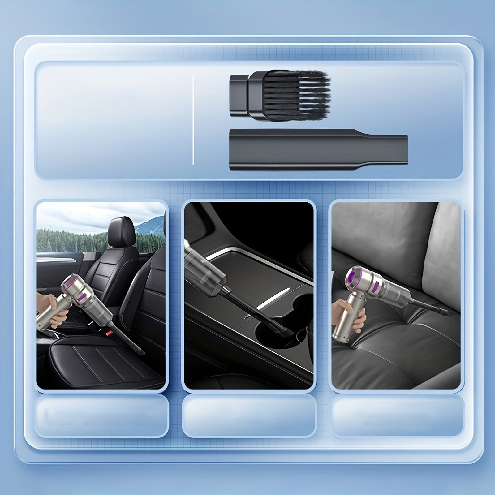 Portable Handheld Vacuum Cleaner 4-in-1 Cordless Mini Car Home Office