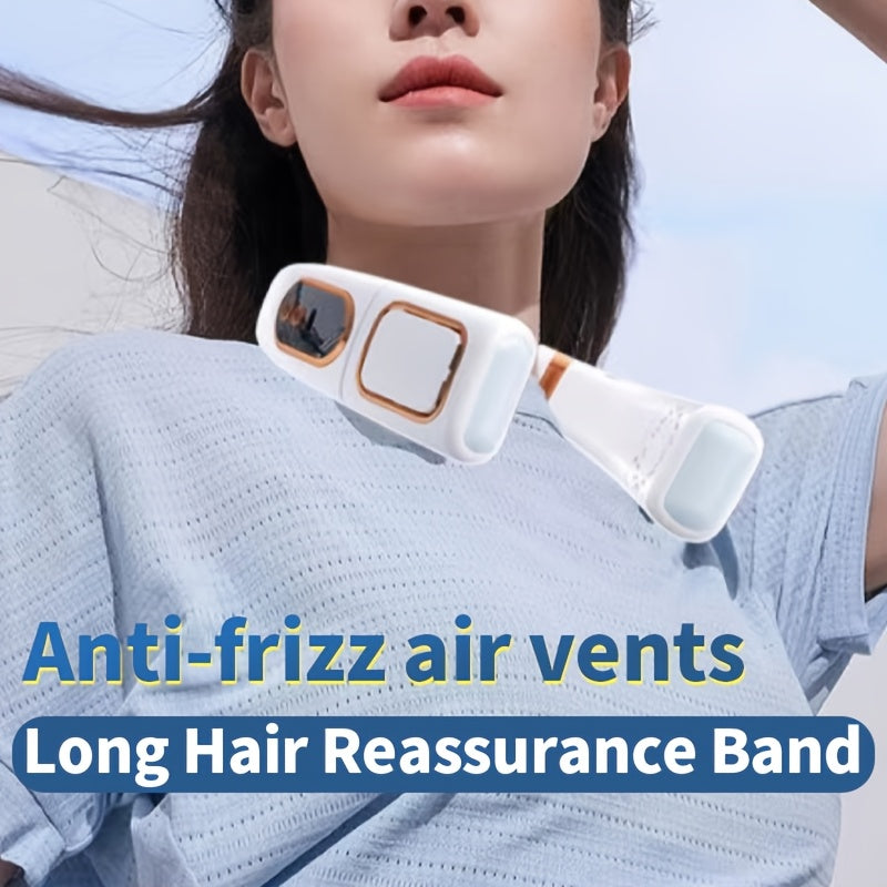 Sayohat uchun portativ bo'yin ventilyatori, bladeless, qayta zaryadlanadigan, qo'ldan erkin shaxsiy sovutgich, ochiq havoda sport uchun