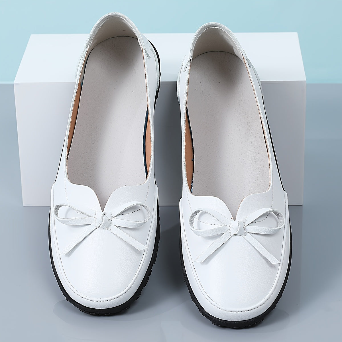 Women's Breathable Bowknot Flat Shoes Casual Slip-On All Season
