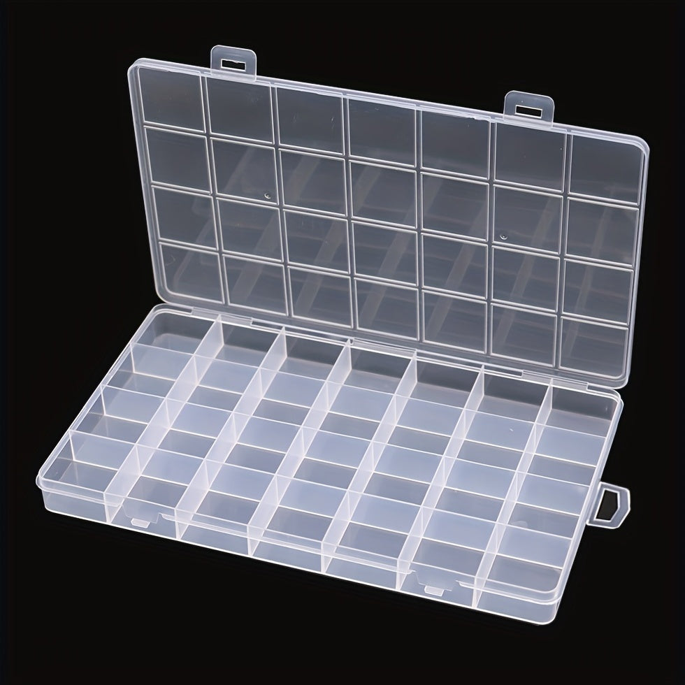 Plastic Storage Box with 28 Compartments for Jewelry Earrings Beads and Crafts