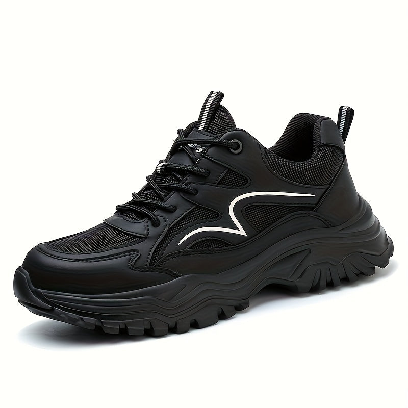 Women’s Lightweight Safety Shoes Black Pink Breathable Anti-Puncture Durable Rubber