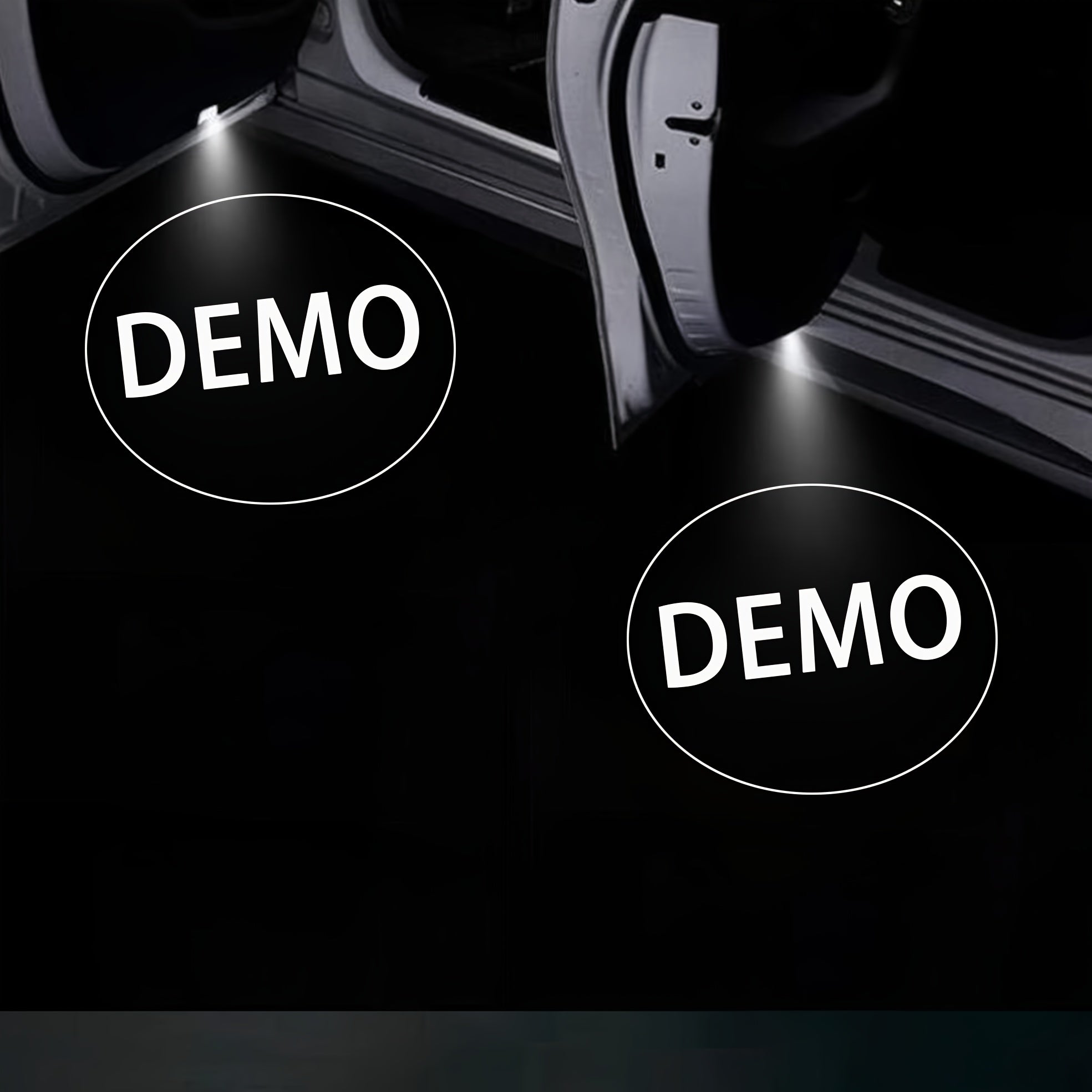 2 Door Welcome Lights Car Logo Projector Universal Easy Install