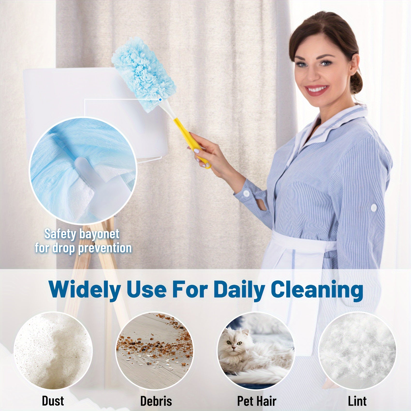 30 ta elektrostatik cho'kma tozalash matolari mebel, avtomobil, klaviatura uchun - ko'p funksiyali qo'l bilan tozalash cho'tkasi - kir yuvish, tozalash materiallari, chang yig'uvchi