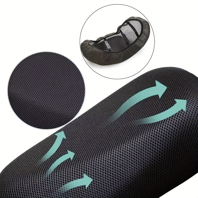 Motorcycle Seat Cover Breathable Mesh Sun Protection Polyester