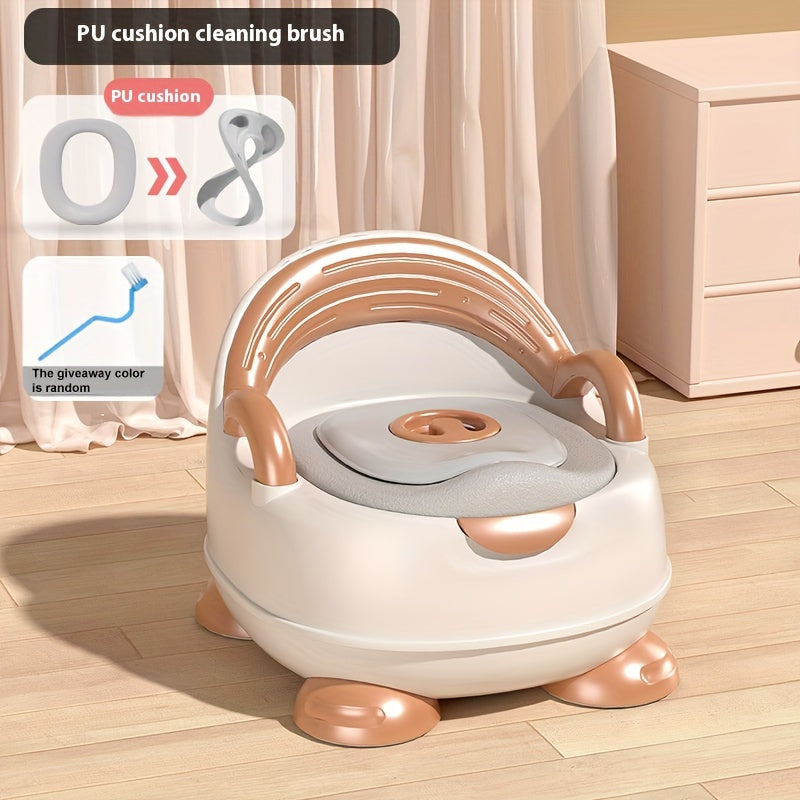Kids Potty Training Seat Shiny Gold Plastic for Boys and Girls