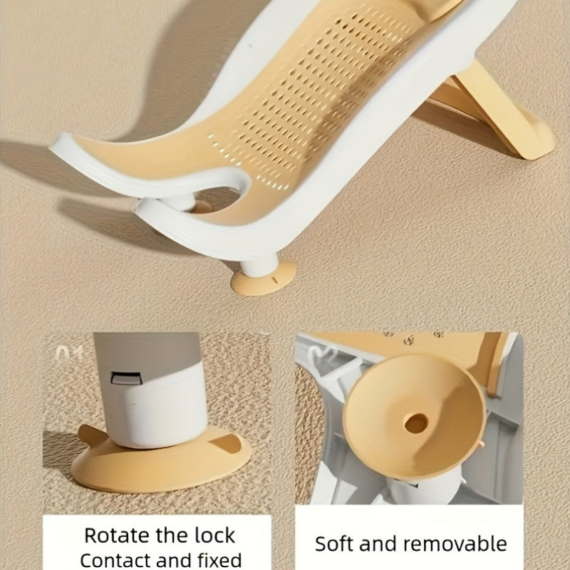 Foldable Baby Bath Seat for Infants 0-3 Years Non-Slip Cushion Portable Support