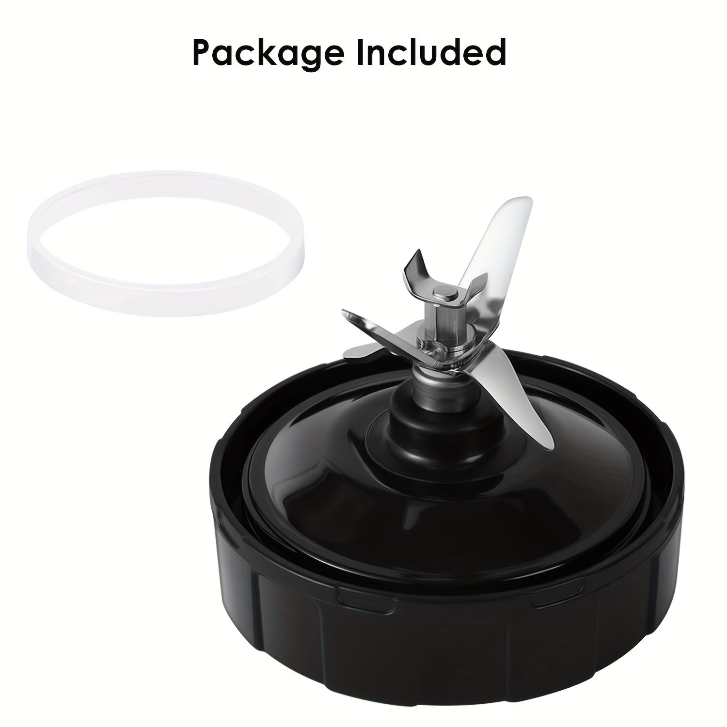 Nutri Ninja Blender Auto IQ BL480 BL482 BL642 BL682 NN102 uchun rezina qozon bilan yetti finli tortish pichoqi to'plami, barcha blender almashtirish qismlari bilan mos keladi.