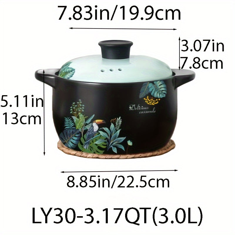 Olla de cerámica negra con tapa para hot pot Dolsot Bibimbap sopa