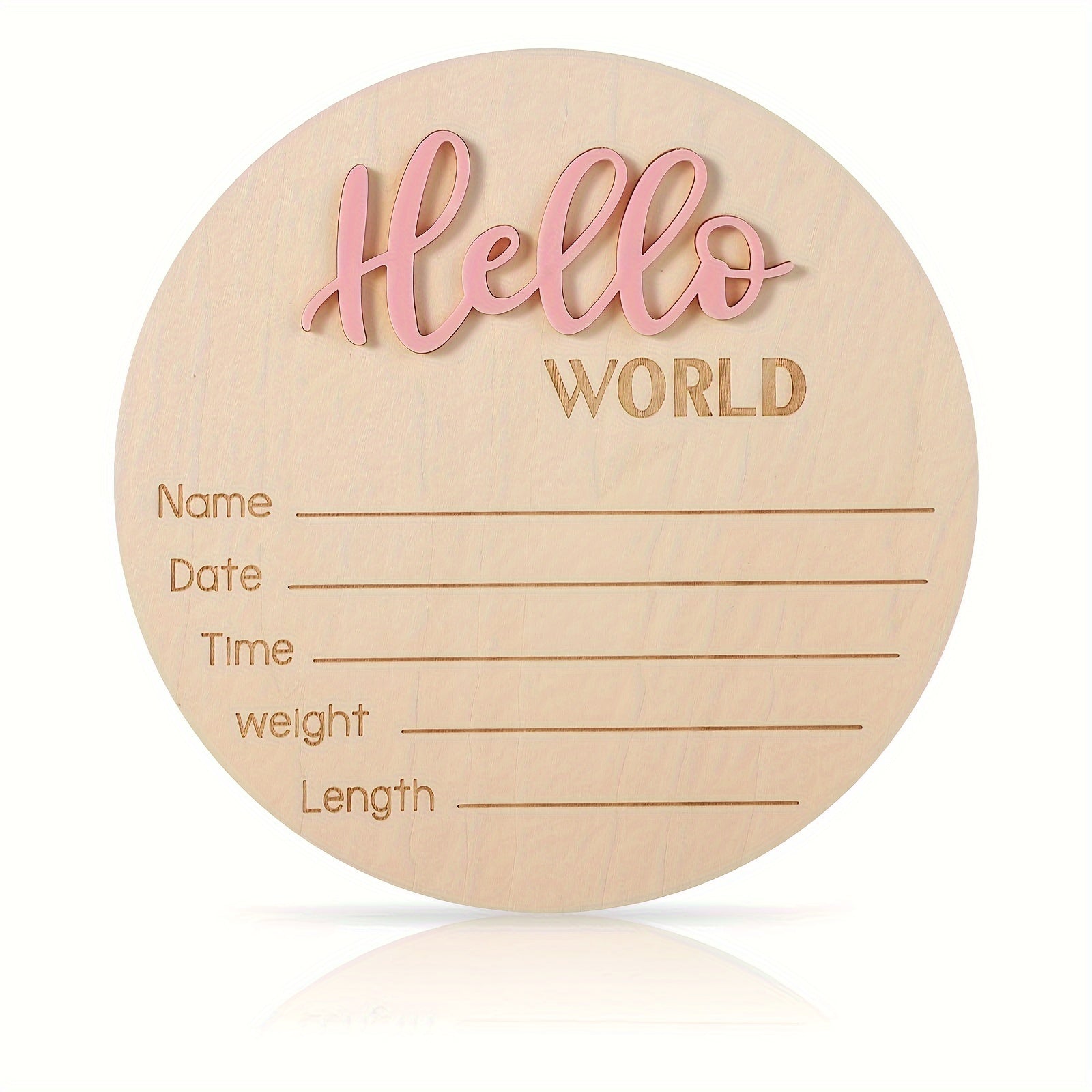 Personalized Wooden Welcome Sign for Birth Announcements 14.99 cm Nursery Hospital Daycare Wall Decor