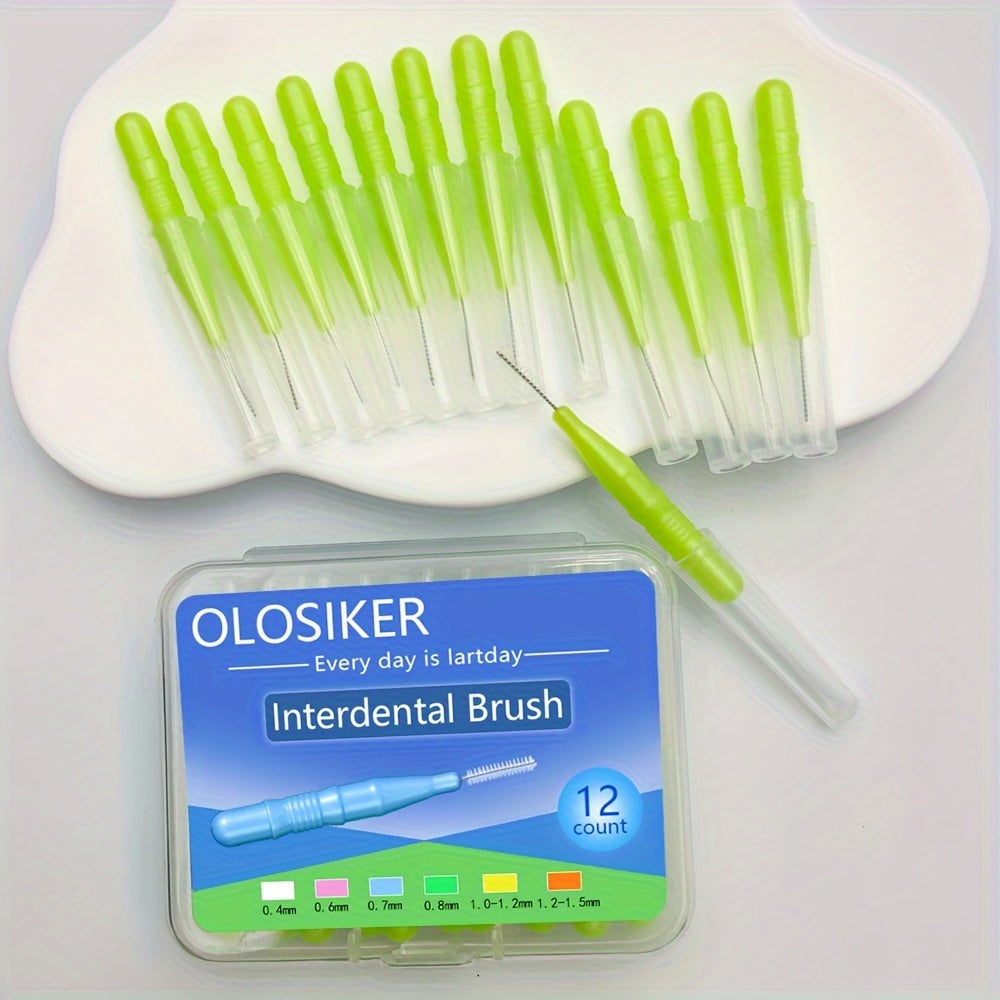 12-to'plam tish oral interdental cho'tkalar PE material aralash ranglar gum parvarishi