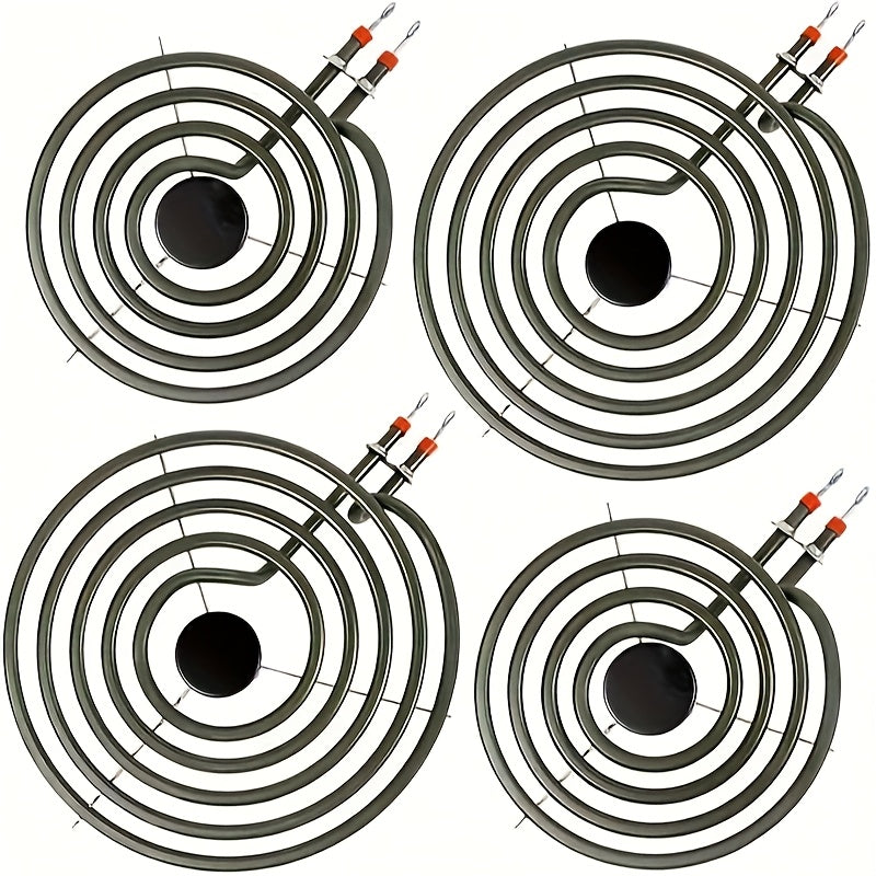 4 Pack Electric Range Burner Elements Set 15.24cm and 20.32cm Replacement for Electric Stoves