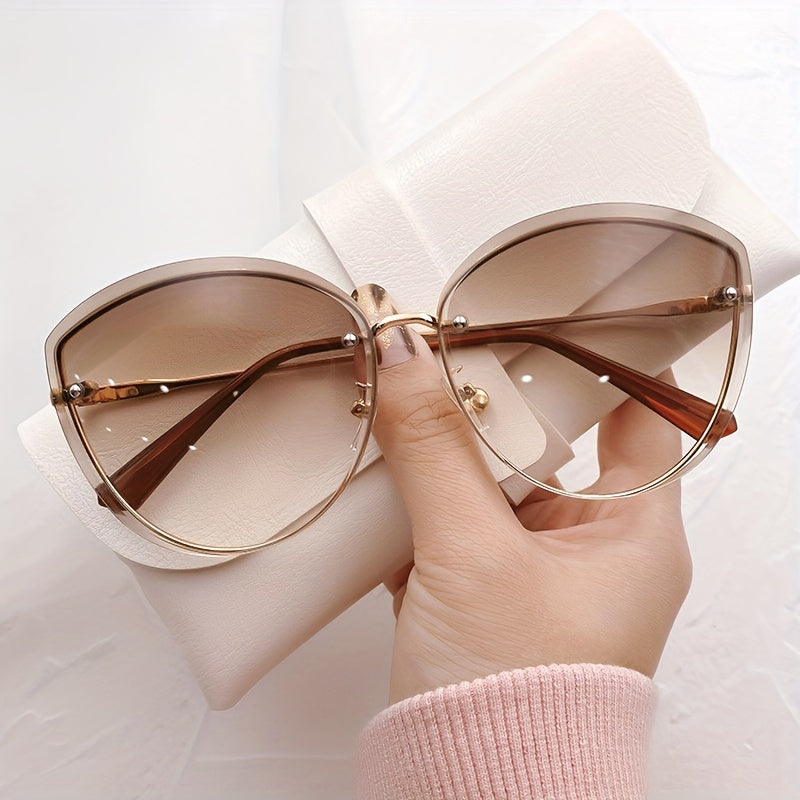 Korean Summer Fashion Glasses Cat Eye Ocean Film Decorative Eyewear