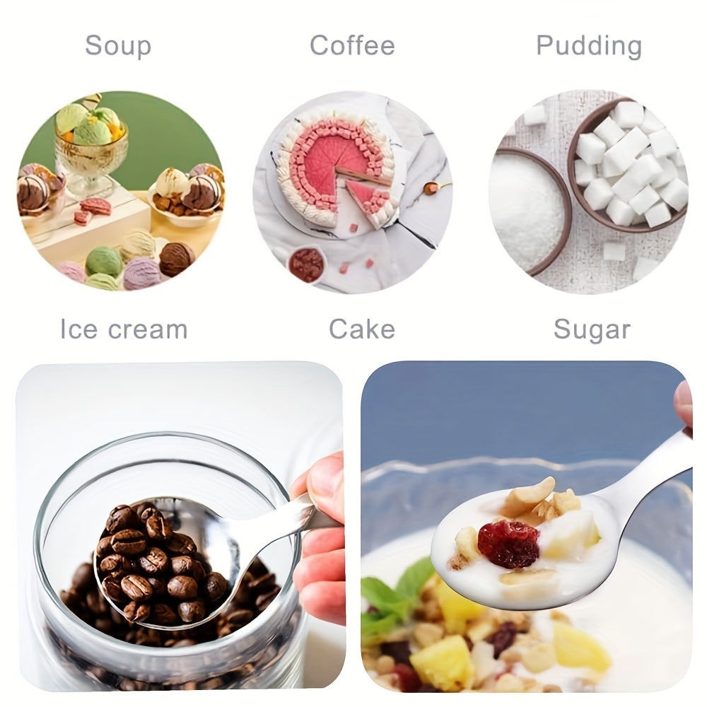 Stainless Steel Mini Spoon with Short Handle for Coffee Tea Condiments