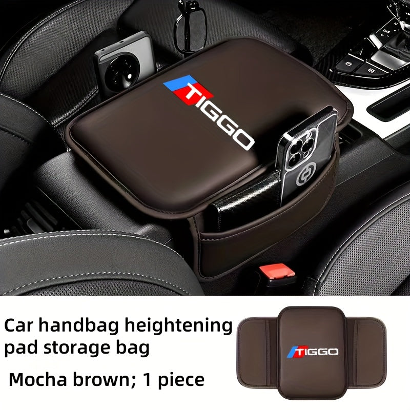 Universal Car Armrest Pad With Side Storage Bag Console Protector