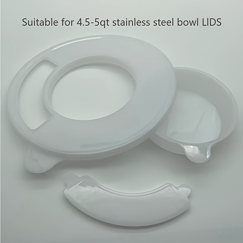 Plastic Bowl Lid for 4.5-5 Qt Kitchen Stand Mixers Spill-Proof Dishwasher Safe