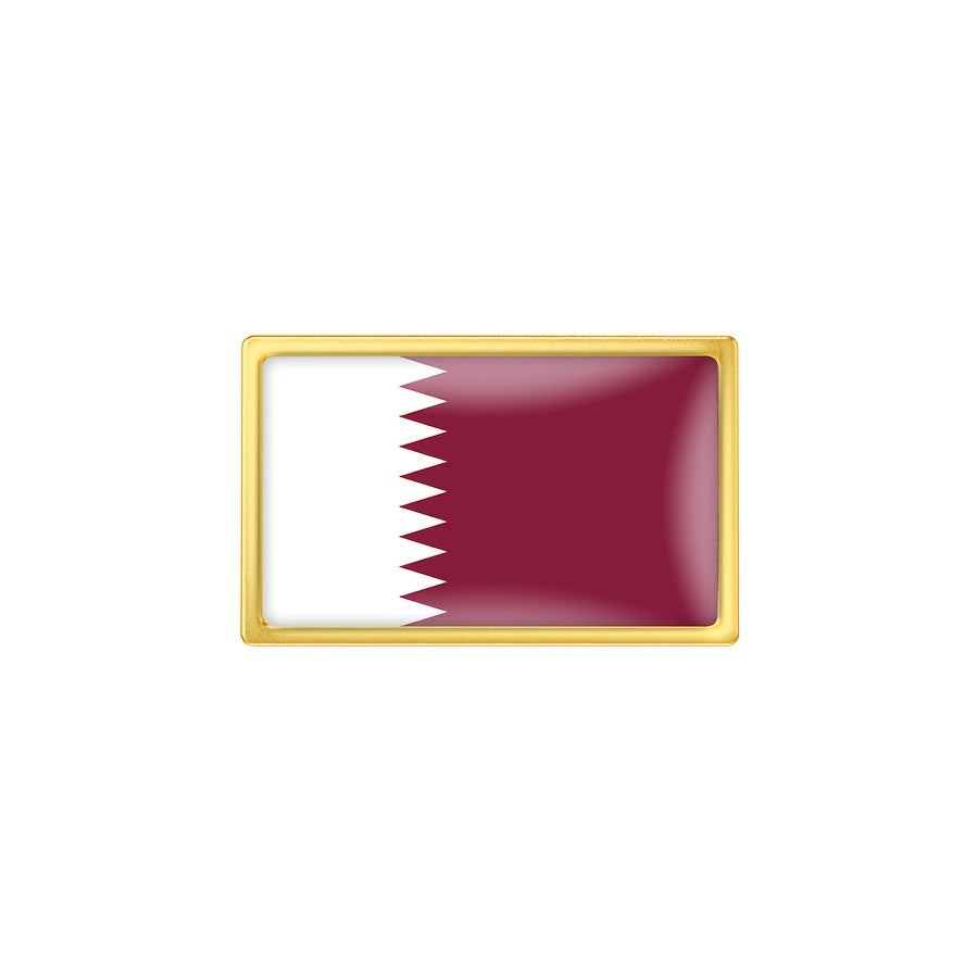 Qatar Flag Brooch Pin Accessories for Women and Men