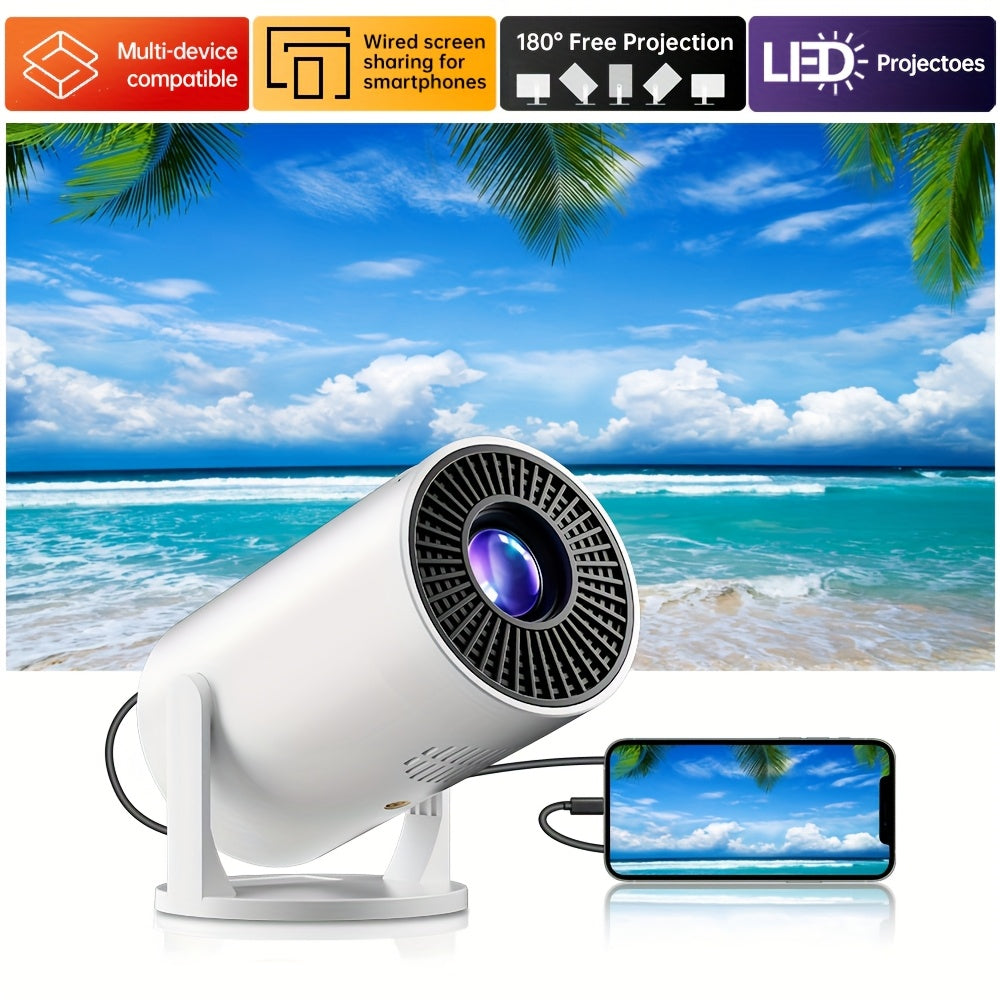 Mini Portable Projector for Smartphones Tablets Laptops Supports 1080P