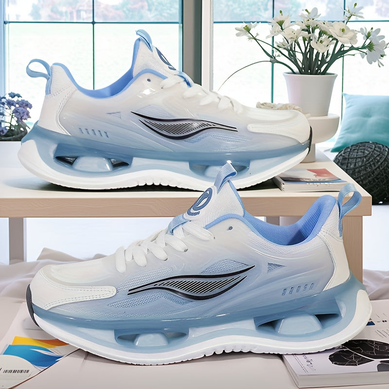 Women's Breathable Athletic Sneakers Lightweight Non-Slip White Blue