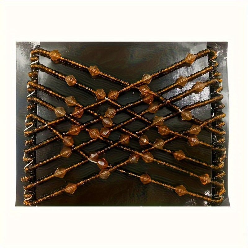 Ayollar uchun vintage tilla bo‘yoqli soch to‘plami, kristalli, sun’iy marjonli soch aksessuarlari